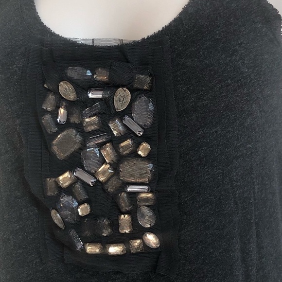 J. Crew jeweled charcoal camisole tank top… - Picture 5 of 9